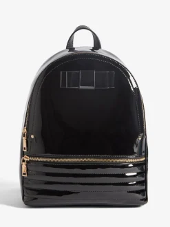 Lipsy Black Bow Detail School Backpack