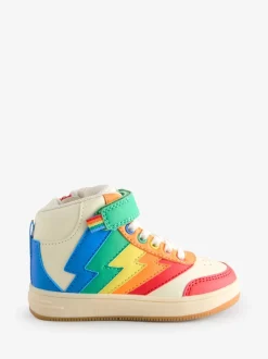 Little Bird by Jools Oliver Multi Lightening Star Hi-Top Trainers