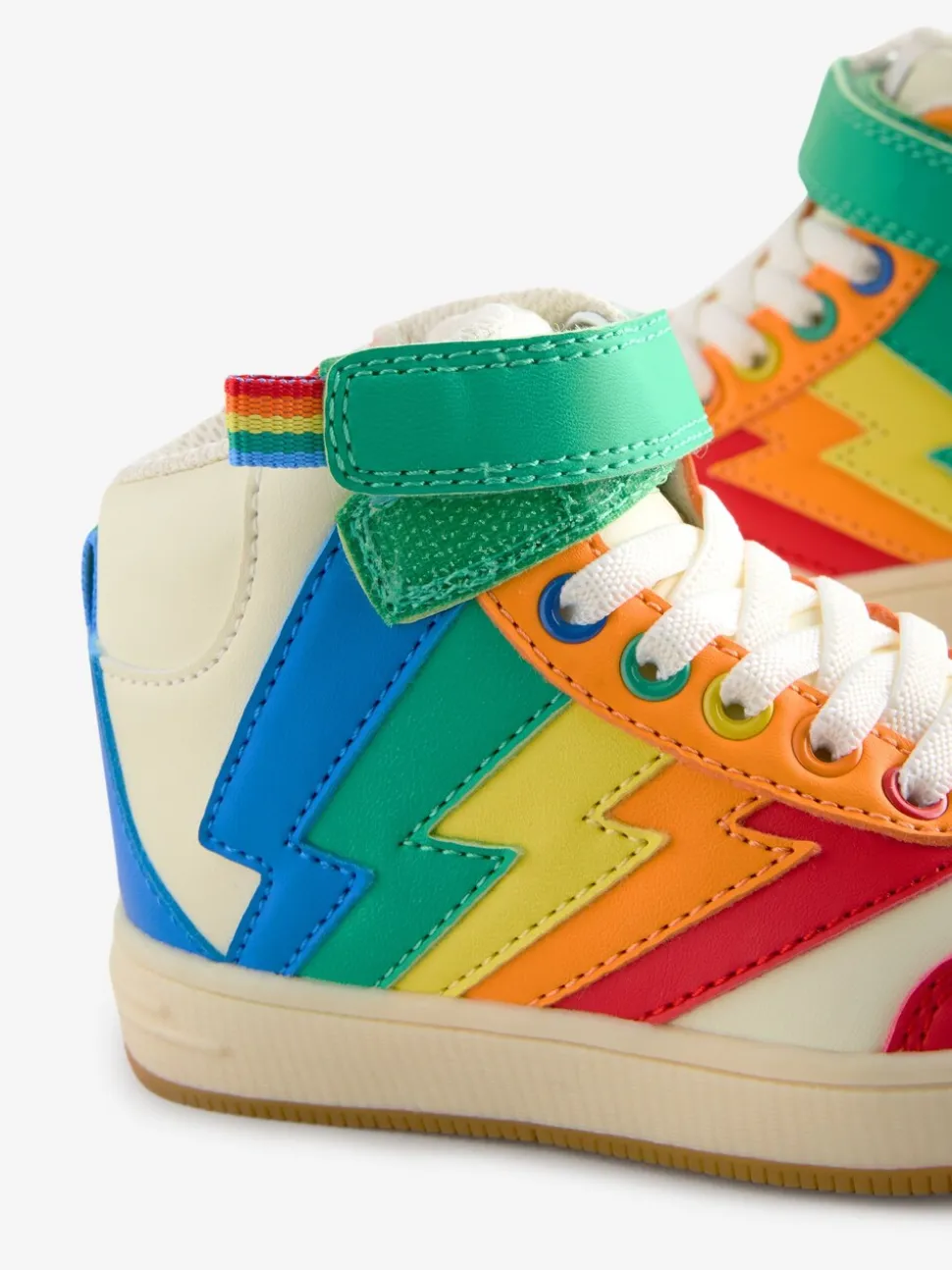 Little Bird by Jools Oliver Multi Lightening Star Hi-Top Trainers