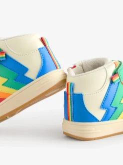 Little Bird by Jools Oliver Multi Lightening Star Hi-Top Trainers