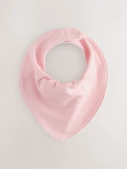 Pink 5 Pack Baby Dribble Bibs