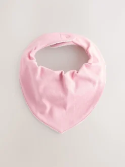 Pink 5 Pack Baby Dribble Bibs