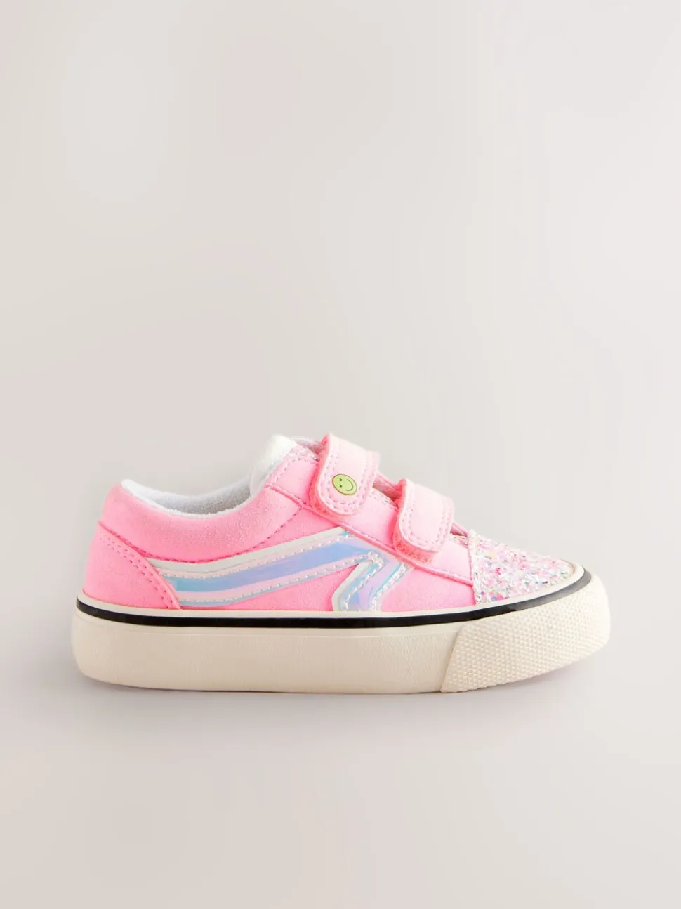 Pink Standard Fit (F) Touch Fastening Trainers