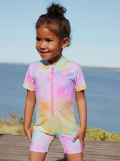 Rainbow Ombre Hearts Sunsafe Swimsuit (3mths-10yrs)