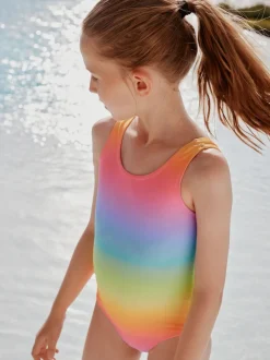 Rainbow Ombre Scoop Neck Swimsuit (3-16yrs)