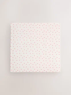 Red Hearts Baby Muslins Cloths 4 Pack