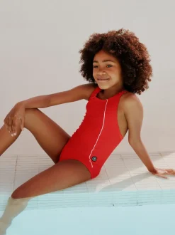 Red Racerback Swimsuit (3-16yrs)