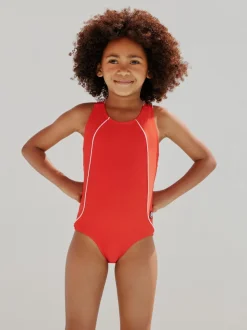 Red Racerback Swimsuit (3-16yrs)