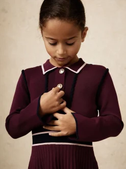 Reiss Berry Freya 9-13 yrs Piped Knitted Skater Dress