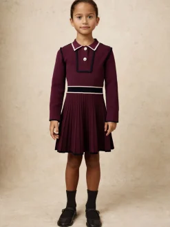 Reiss Berry Freya 9-13 yrs Piped Knitted Skater Dress