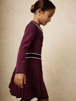 Reiss Berry Freya 9-13 yrs Piped Knitted Skater Dress