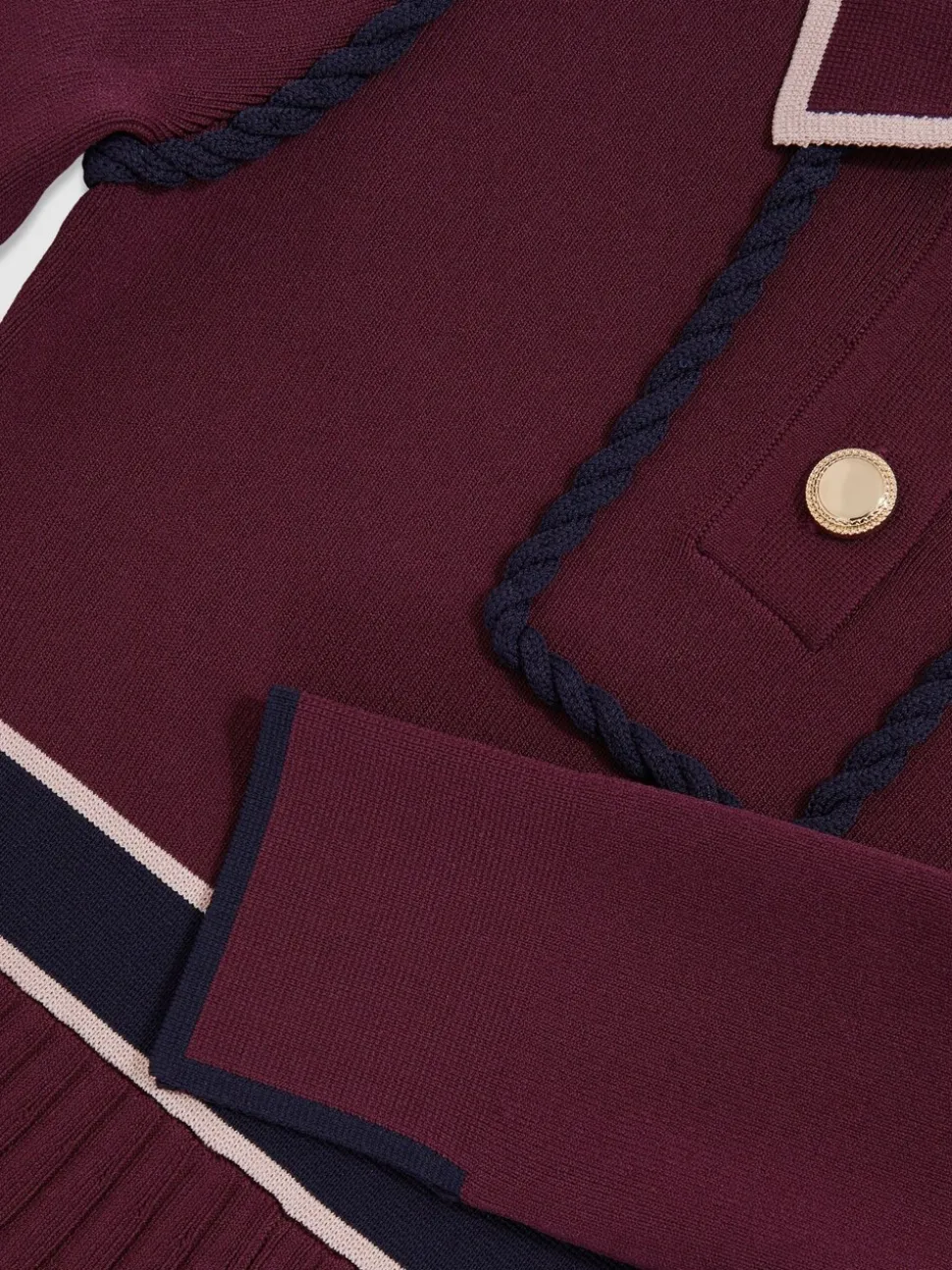 Reiss Berry Freya 3-9 yrs Piped Knitted Skater Dress