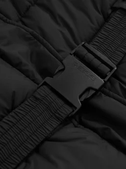 Reiss Black Ava 3-9 yrs Short Belted Puffer Coat