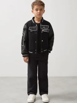 Reiss Black Circuit 3-9 yrs Unisex Fit McLaren F1 Team Bomber Jacket