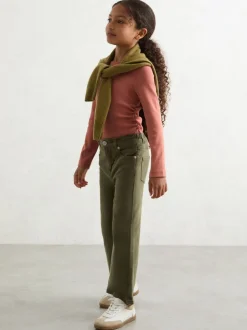 Reiss Rose Trina 9-13 yrs Cotton Ruched Long-Sleeve T-Shirt with Stretch