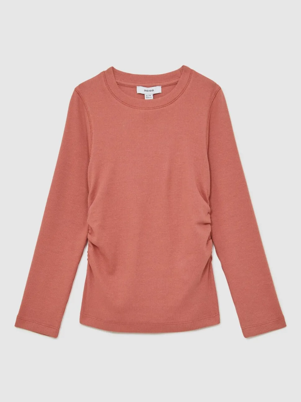 Reiss Rose Trina 9-13 yrs Cotton Ruched Long-Sleeve T-Shirt with Stretch