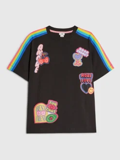 River Island Black Badge Boyfriend Fit T-Shirt