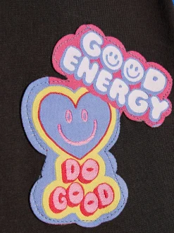 River Island Black Badge Boyfriend Fit T-Shirt