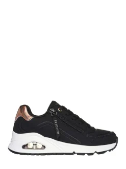 Skechers Black Uno Lite Easy Zip Trainers