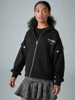 smALLSAINTS Black Amphia Underground Zip Hoodie
