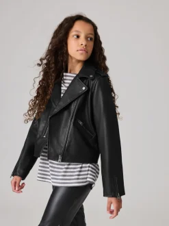 smALLSAINTS Black Belfern 100% Genuine Leather Jacket