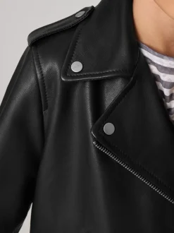 smALLSAINTS Black Belfern 100% Genuine Leather Jacket