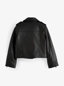 smALLSAINTS Black Belfern 100% Genuine Leather Jacket
