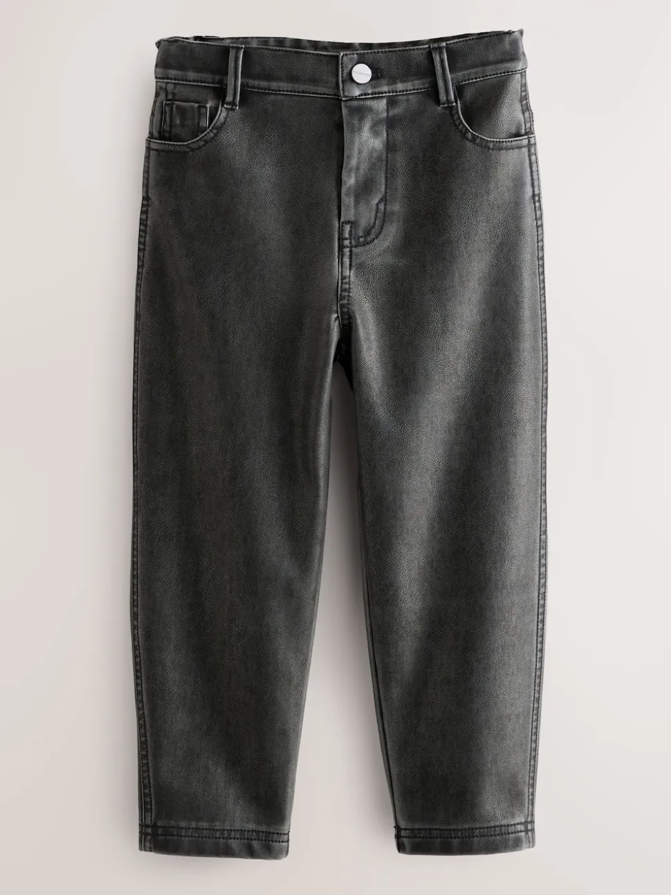 smALLSAINTS Black PU Barrel Leg Jeans