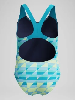 Speedo Blue Print Splashback One Piece Swimsuit