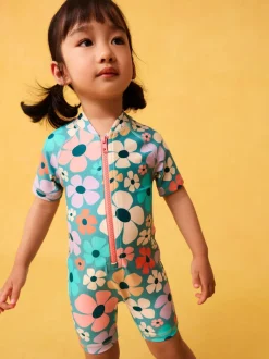 Stampy Floral Sunsafe Swimsuit (3mths-10yrs)