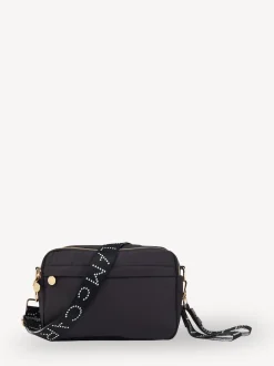 Stella McCartney Kids Crossbody Logo Strap Black Handbag