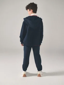 Superdry Navy White Sweat Top & Shorts Set