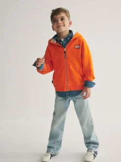 Superdry Orange Zip Through Hoodie