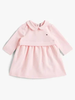 Tommy Hilfiger Pink Essential Terry Long Sleeve Dress