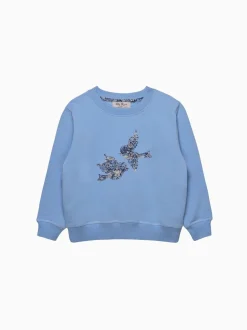 Trotters London Blue Strawberry Thief Birds Sweatshirt