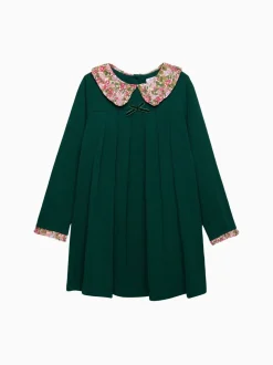 Trotters London Green Violet Pie Crust Dress