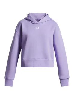 Under Armour Purple Rival Fleece Crop Hoodie
