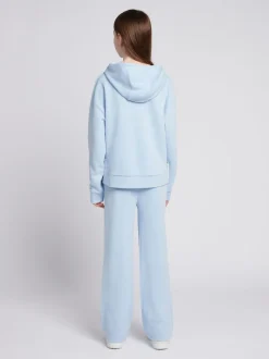 U.S. Polo Assn. Blue Girls Brushed Back Hoodie & Joggers Set