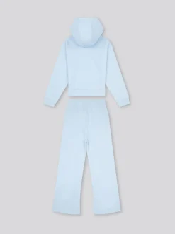 U.S. Polo Assn. Blue Girls Brushed Back Hoodie & Joggers Set