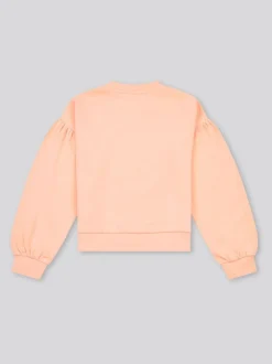 U.S. Polo Assn. Orange Double Horsemen Puff Sleeve Sweater