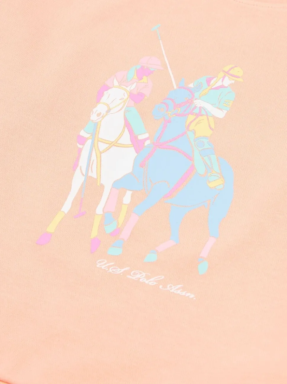 U.S. Polo Assn. Orange Double Horsemen Puff Sleeve Sweater