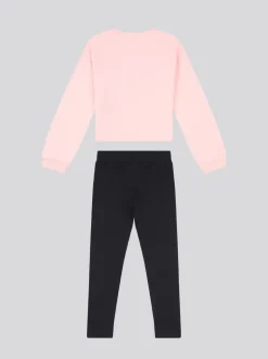 U.S. Polo Assn Pink Girls Graphic Print Boxy Sweat & Leggings Set