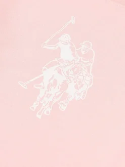 U.S. Polo Assn Pink Girls Graphic Print Boxy Sweat & Leggings Set