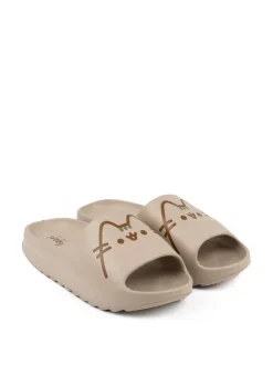 Vanilla Underground Beige Girls Pusheen Sliders