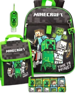 Vanilla Underground Black Minecraft Backpack Set