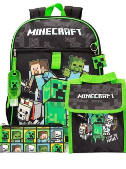 Vanilla Underground Black Minecraft Backpack Set