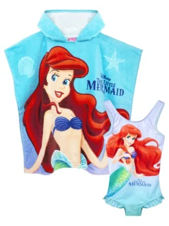 Vanilla Underground Blue Little Mermaid Swimsuit and Towel Poncho Set