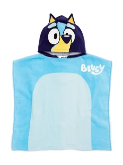 Vanilla Underground Blue Kids Bluey 100% Cotton Towel Poncho