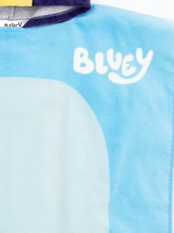 Vanilla Underground Blue Kids Bluey 100% Cotton Towel Poncho