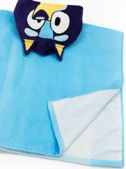 Vanilla Underground Blue Kids Bluey 100% Cotton Towel Poncho